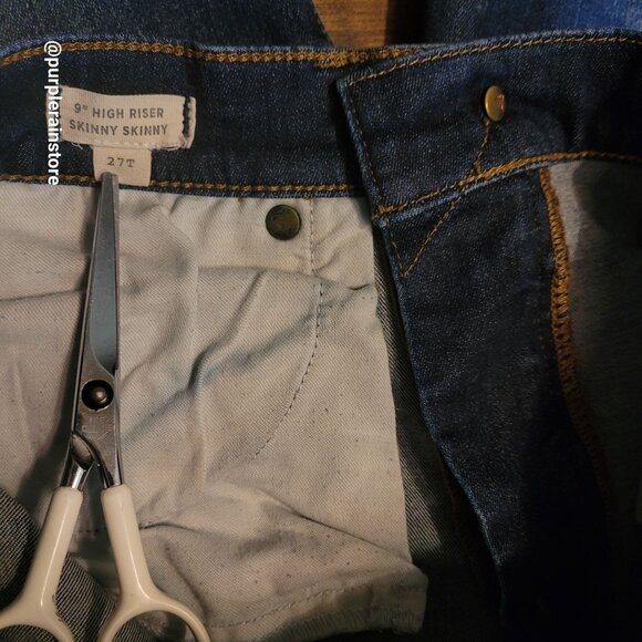 Madewell Jeans Size 27 T Skinny 9" High Riser Polly Wash F6171 Stretch Denim - Picture 4 of 11